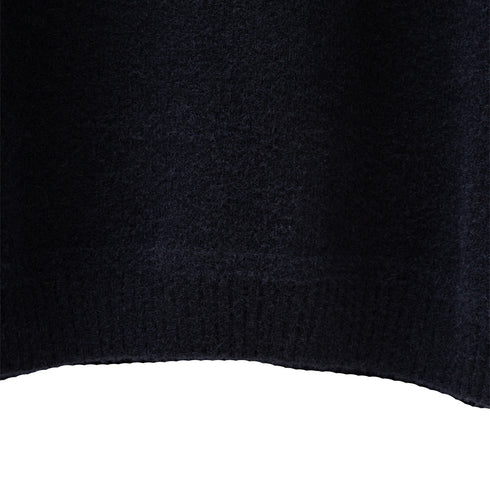 C.P. Company Fleece Knit Roll Neck Black 999 13CMKN199A-006170A Degli Uberti